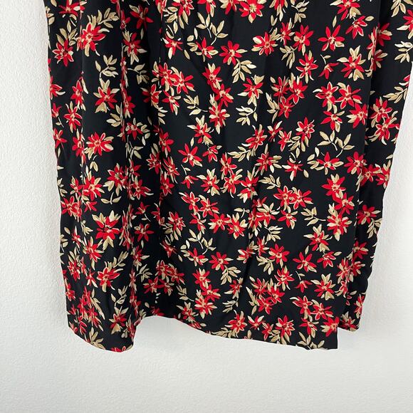 Pendleton Floral Maxi Skirt Womens XXL 2XL Black Red A-Line Casual - Picture 8 of 10